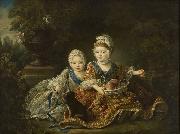Francois-Hubert Drouais The Duke of Berry and the Count of Provence at the Time of Their Childhood Germany oil painting artist